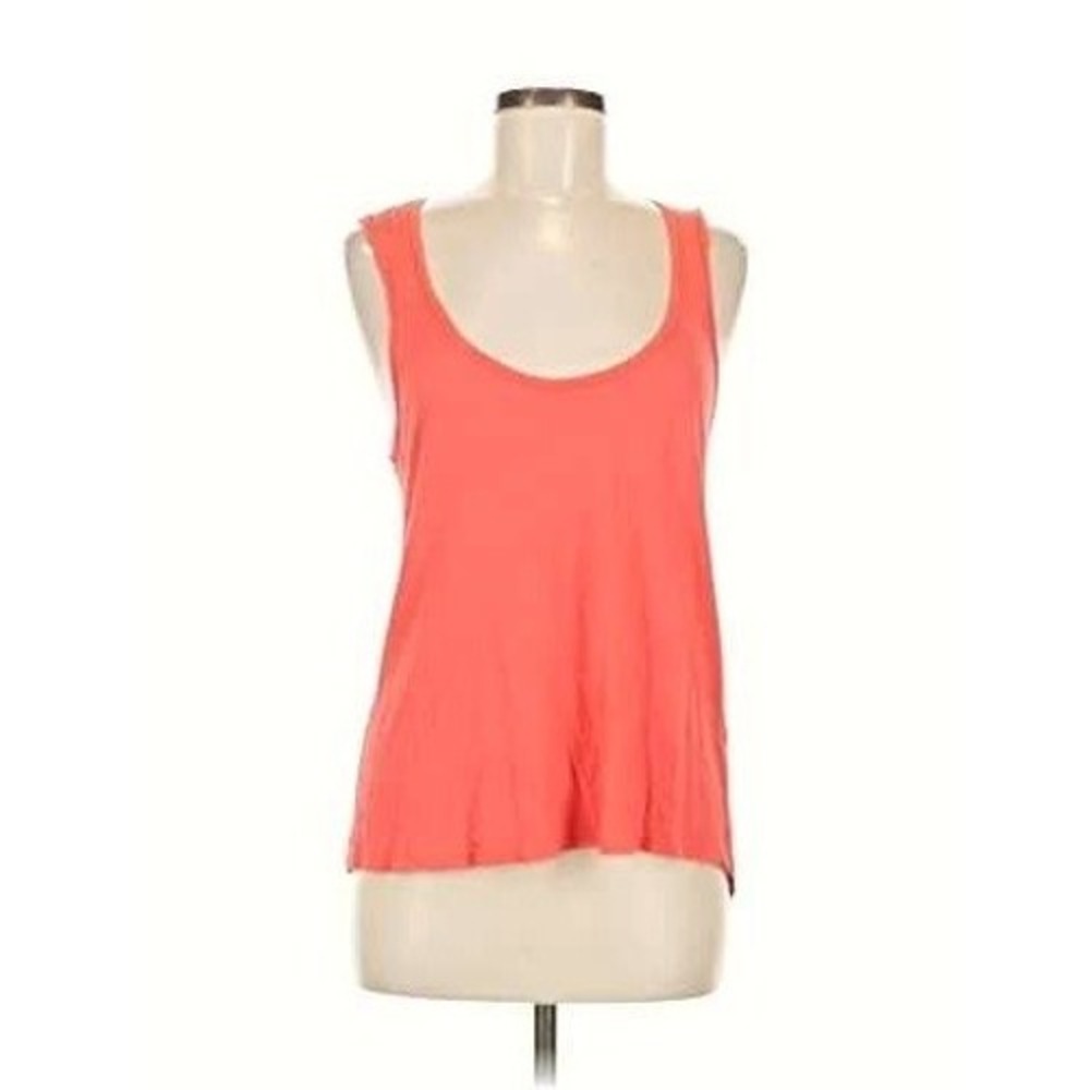 Michael Stars coral tank OS nwot bright summer basics preppy jeans top luxury md